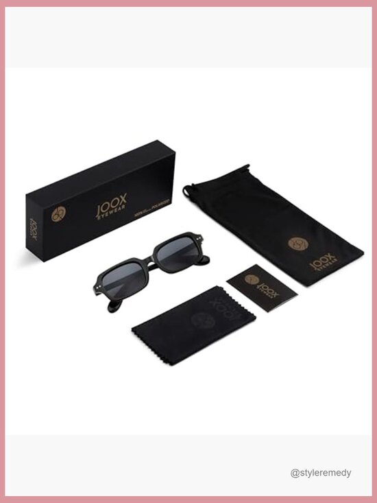 Retro Rectangular Sunglasses with UV400 Lenses and Polycarbonate Frame